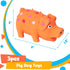 POPLAY 3PCS Squeaky Latex Grunting Pig Dog Toys, Small Pig Dog Toy for Dog Puppy Chew Toys Rubber Squeeze Gift for Dogs 3