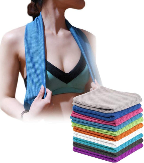 4 Packs (40"x 12"), Cooling Towel Ice Towel, Microfiber Towel, Soft Breathable Chilly Towel Stay Cool for Yoga, Sport