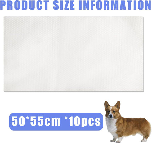 Disposable Pet Bath Towel - 10 PCS Portable Grooming Towels, 19.6 x 21.6 inch, Absorbent for Medium Dogs