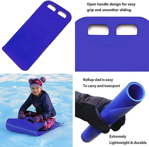 Pastoralist 53x18in Sand Sled, Roll Up Snow Sled, Lightweight Sand Sled for Beach Cart, Snow Rolling Slider, Portable