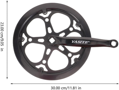 Single Crankset Square Taper Crankset - 1 Set Bike Crankset Chainwheel for Road Mountain Bicycle Accessories (No Screws)
