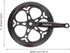 Single Crankset Square Taper Crankset - 1 Set Bike Crankset Chainwheel for Road Mountain Bicycle Accessories (No Screws)
