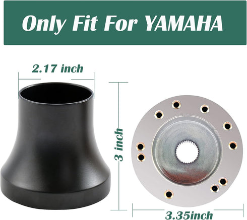 Roykaw Golf Cart Steering Wheel Adapter Compatible with YAMAHA (Silver)