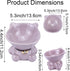 Ceramic Raised Cat Bowls for Indoor Cats Cute Elevated Cat Food Bowls 5.4 Inch Wide Whisker Friendly Purple Cat Water Bowl Dishwasher and Microwave Safe Puppy Feeding Set Supplies