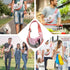 FEimaX Pet Dog Sling Carrier, Breathable Mesh Hand Free Bag for Small Dogs Cats, Adjustable Strap, Small, Pink