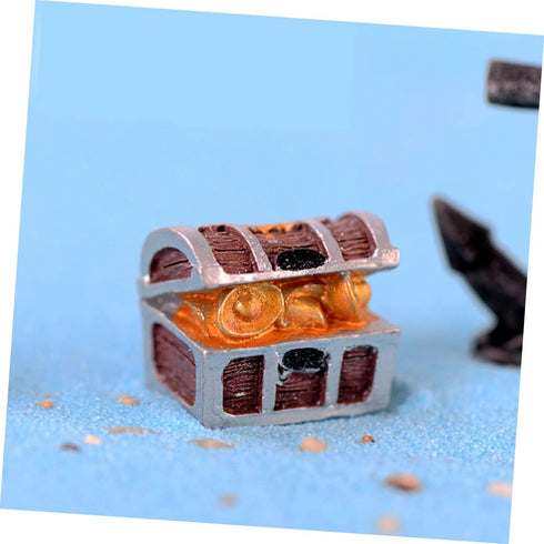 4Pcs Mini Treasure Chest Aquarium Decorations, Fun Fish Tank Air Decorations, Pearlescent Gift