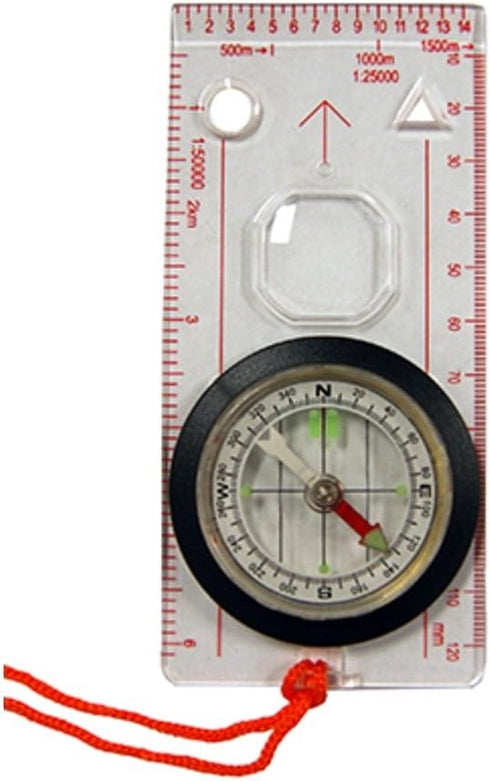 Backpacking, UST Deluxe Map Compass with Raised Base Plate and Swivel Bezel for Hiking, Camping, Emergency and Outdoor