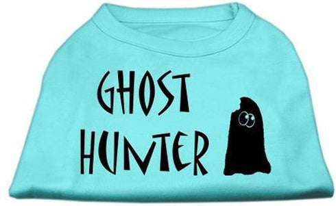 Halloween Pet Dog & Cat Shirt Screen Printed, Ghost Hunter Red 2XL (20-25 lbs.)