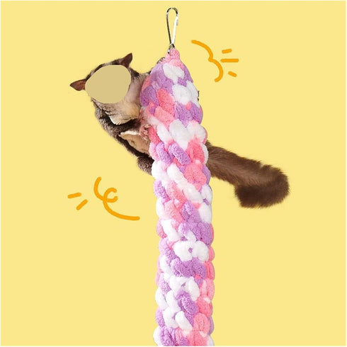 Genrico 60cm Parrot Climbing Rope Hamster Swing Toy Guinea Pig Hanging Braided Bird Chew Sugar Glider Cockatiel Pet