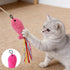 KuuGuu 10 PCS Floppy Fish Cat Toy Filled Soft Plush Pink Fish Mice Flopping Chew Cat Toys Interactive Catnip Toys Wand