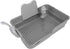 Durable Stainless Steel Dog Potty Tray for Small & Medium Breeds - Grey/Yellow