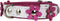 Real Leather Daisy Flowers Dog Collar, White/Pink, 8.75"-10.5" Neck