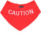 Caution Red Dog Bandana, Quality Personalised Embroidered Neck Scarf, Fashion Accessory to Warn Others of Your Dog