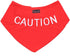 Caution Red Dog Bandana, Quality Personalised Embroidered Neck Scarf, Fashion Accessory to Warn Others of Your Dog