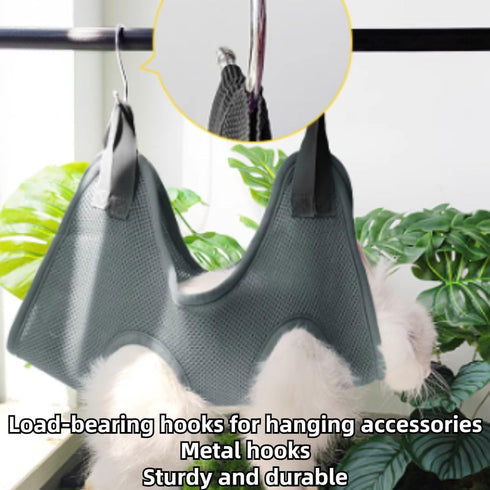 Copfeu Hammock Trimming, Rabbit Grooming with Safety Belt for Nail Clipping, Grooming, Bunny Bathing Bag for Nail Cat