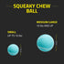 Playology Squeaky Chew Ball for Dogs - All Natural Peanut Butter Scented Toy for Small Dogs (up to 10 pounds) Value