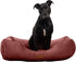 Modern Threads Luxury Dog Bed - Comfortable Tufted Velvet Cushion for Small to Large Dogs, Machine Washable, Rosewood