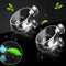 capetsma 2X Crystal Glass Aquatic Plant Pot with 4X Suction Cups, Red Shrimp Live Plants Holder for Aquarium