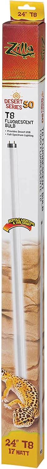 Zilla T8 Fluorescent Bulbs, Desert Series, 50, 17 Watts