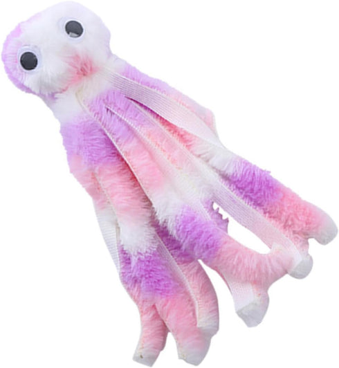 EPIPHQNY Cat Plush Octopus Teether Toy Kitten Chewing Molar Rod Interactive Pet Cat Biting Resistant Teaser Toy