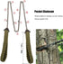 Pocket Chainsaw with Paracord Handle, 24inch 11teeth Rope Saw for Emergency Outdoor Survival Gear, Best for Camping
