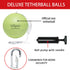 Portable Tetherball-Glow in The Dark Replacement Tether Ball with Carabiner, Ball Pump with Needle for Kids and Adults