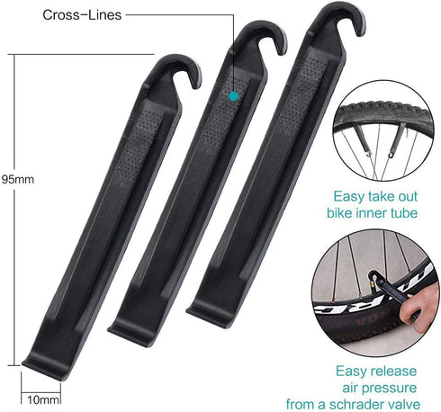 Multi-Function Bike Repair Tool Kits - 16-in-1 with Bicycle Saddle Bag, Mini Pump 120 PSI & Puncture Kit