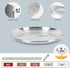 2Pcs Whisker Friendly Cat Dishes Set, 6.7" Stainless Steel Shallow Bowls, Wide Metal Food Dish for Cats, 13 OZ