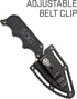 SOG Instinct Small Fixed Blade Knife - EDC Neck Boot Knife, 2.3 Inch Full Tang Blade with Sheath and Clip, Black