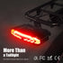 WSDCAM Smart Bike Tail Light for Cargo Rack with Turn Signals and Brake Light, USB Rechargeable Wireless Remote Bike