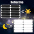 Exclaith 20PCS Black Reflective Tape, Reflective Stickers Motorcycle Helmet Decals Night Visibility Safety Decals