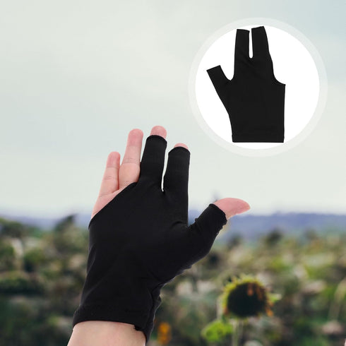 1 Billiard Gloves Pair Fingerless Protective Pool Gloves Wear-Resistant Elastic for Left Side Table Game Accessories