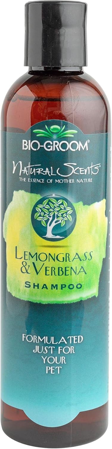 Bio-Groom Lemongrass & Verbena Dog Shampoo, Natural Scent Pet Shampoo, 8 fl oz - Cruelty-Free Bathing Supplies