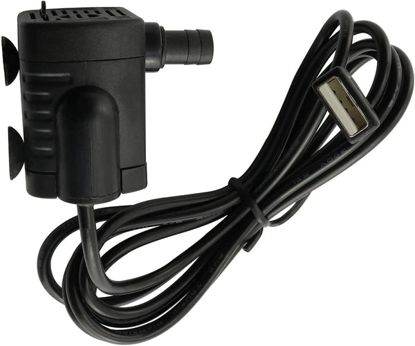 USB Water Pump Mini Submersible Pump for Aquarium Fountain, DC 3.5-9V 3W 200L/H