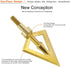 maifield Fixed Blade Broadheads, One-Piece 100/125 Grain, 1 inch Cut Hunting Crossbow Arrow Tip, 3 Pack