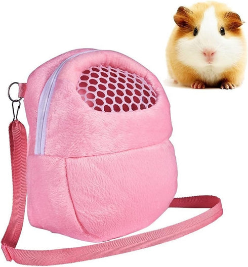 1 PCS Portable White Mesh African Hedgehog Hamster Carrier Bag | Breathable Pet Dog Handbag, Puppy Cat Travel (M)