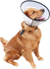 Adjustable Plastic Pet Recovery Collars & Cones for Dogs and Cats After Surgery - Elizabeth E-Collar (S)