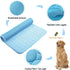 MICROCOSMOS Summer Cooling Mat & Sleeping Pad - Water Absorption Top, Safe Materials, Easy Carry, EZ Clean, Blue, 59" x