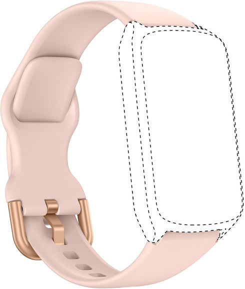 Fitness Tracker Band 16MM Black, Soft Silicone Replacement Sport Accessory Strap Wristband for D26