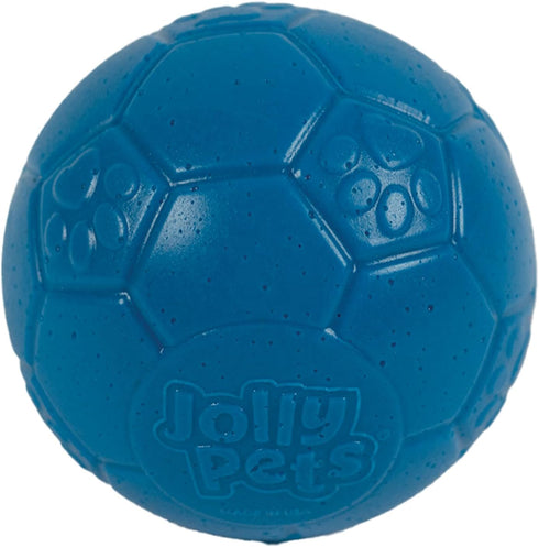 3" Jolly Pets Mini Jolly Soccer Ball; Floating-Bouncing Dog Toy; Ocean Blue