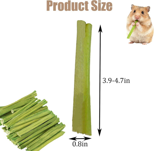 Jwizyotr 30PCS Chinchilla Rabbit Chew Sticks Guinea Pig Chew Toys Bunny Treats Natural Papaya Stems for Hamster Guinea