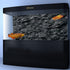 VIP. LINE 3D Effect Black Stone Texture Aquarium Background Poster Fish Tank Backdrop Decorations PVC Background (36" x 20"/ 91 x 50cm)