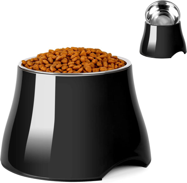 Elevated Dog Bowls, Non-Slip Single Dog Bowl with Stainless Steel Inner, Raised Bowls for Small Dogs, High Capacity,