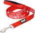 Limited DO NOT PET 6ft Red Color Coded Padded Dog Leash - Prevents Accidents by Warning Others