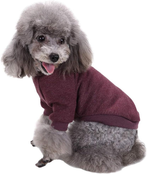 Pet Dog Classic Knitwear Sweater - Warm Winter Puppy Coat, Soft Sweater Clothing for Small Dogs (XXS, Brown)