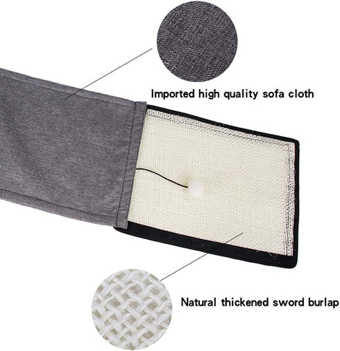 Cat Scratcher Mat Natural Sisal, Heavy Duty Couch Protector, Easy Installation Scratch Pad for Grinding Claws