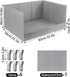 Dmnnlp 32.3"x22"x15.7" 6 Potty(Gray2) Dog Pee Pad Holder with High Walls, No-Splash Indoor Dog Potty Box with Clamps
