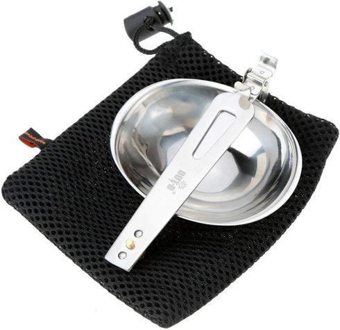 Portable Stainless Steel Camping Tableware Folding Spoon Soup Ladle