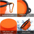 SLSON Collapsible Dog Bowls, 2 Pack Portable Pet Feeding Watering Dish for Traveling with Carabiners (Small,
