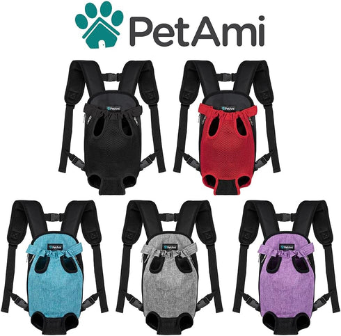 Backpack, Backpack, 5-9 lbs, PetAmi Dog Carrier Adjustable Pet Cat Front Carrier Ventilated Dog Chest Carrier